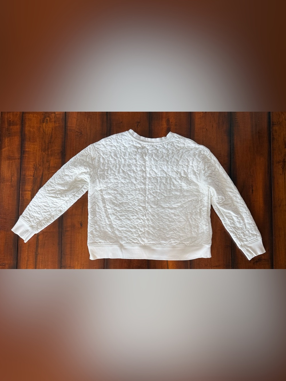 Jane and Delancey White Heart Quilted Crewneck Sweatshirt - Picture 2 of 3